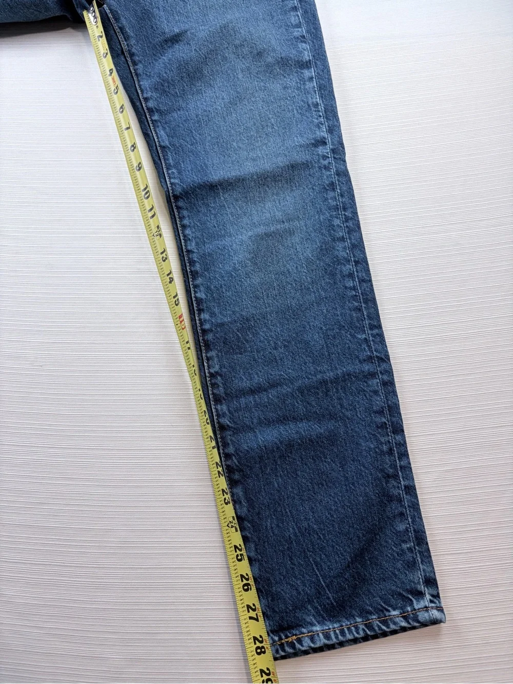 Men's Classic Straight-Leg Blue Jeans Remake of 1970 with the Big E,Size. 31